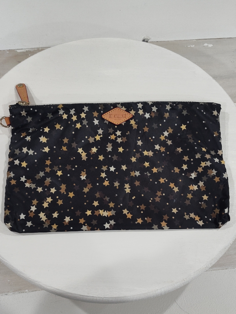 MZ Wallace Black Star-Print Zip Travel Pouch, Cosmetic Bag